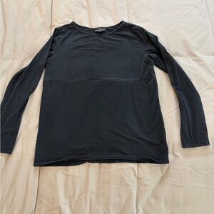 Nursing Queen Small Black Long Sleeve Top